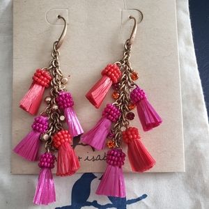 Pink viva tassle earrings chloe isabel